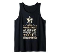 Never Underestimate Old Man Who Still Plays Golf Seventies Tank Top