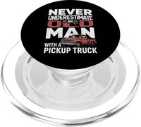 Never Underestimate Old Man with a Pickup Truck Trucker Life PopSockets PopGrip for MagSafe