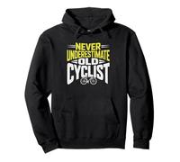 Never Underestimate Old Road Cyclist Bike Man Older Humor Pullover Hoodie