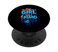 Never Underestimate Piano Player Pianist Keyboardist PopSockets Adhesive PopGrip