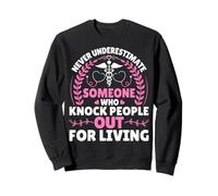Never Underestimate Someone Who Knock People Nurse Caregiver Sweatshirt