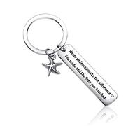 Never Underestimate The Difference You Made and The Lives You Touched Keychain Appreciation Gift for Workers Friends Size: One size