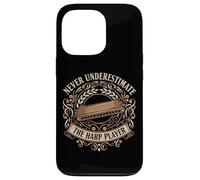 Never Underestimate The Harp Player Blues Music Case for iPhone 13 Pro