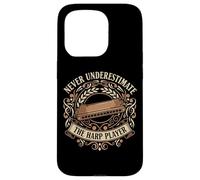 Never Underestimate The Harp Player Blues Music Case for iPhone 15 Pro