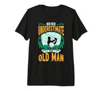 Never Underestimate The Old Man Golfer Dad Grandpa Golfing Premium T-Shirt
