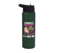 Never Underestimate the Power - Nail Technician Nail Polish Stainless Steel Insulated Water Bottle