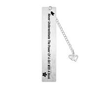 Never Underestimate The Power of A Girl with Book Bookmark Book Lover Gifts for Women Teens Students Friends Bookworm Readers Inspirational Bookmark