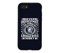 Never Underestimate the Power of A Woman With A Husky Dog Case for iPhone SE (2020) / 7/8