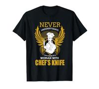 Never Underestimate The Power of A Woman with Chef's Knife Value Graphic T-Shirt