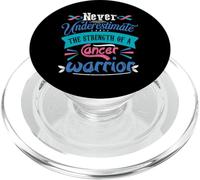 Never Underestimate The Strength Of A Cancer Warrior PopSockets PopGrip for MagSafe