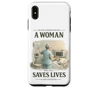 Never Underestimate Woman Still Saves Lives in Her Seventies Case for iPhone XS Max