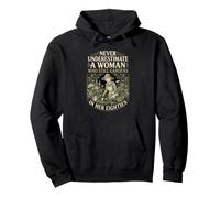 Never Underestimate Woman Who Gardens in Her Eighties Pullover Hoodie