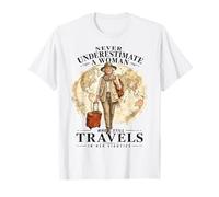 Never Underestimate Woman Who Still Travels in Her 80s T-Shirt