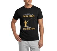 Never Understimate Old Man with A Fishing Rod Men's T-Shirt