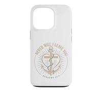 Never Will I Leave You Hebrews 13:5 Christian Emblem Case for iPhone 13 Pro