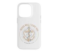Never Will I Leave You Hebrews 13:5 Christian Emblem Case for iPhone 14 Pro
