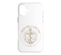 Never Will I Leave You Hebrews 13:5 Christian Emblem Case for iPhone 16 Plus
