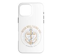 Never Will I Leave You Hebrews 13:5 Christian Emblem Case for iPhone 16 Pro Max
