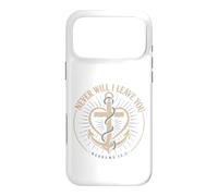Never Will I Leave You Hebrews 13:5 Christian Emblem Case for iPhone 17 Pro Max
