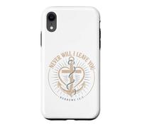 Never Will I Leave You Hebrews 13:5 Christian Emblem Case for iPhone XR