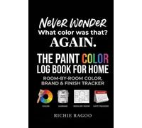Never Wonder "What Color Was That?" Again: The Paint Color Log Book for Home: Room-by-Room Color, Brand & Finish Tracker