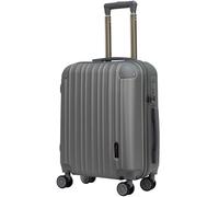 NEVERA® Cabin Suitcase 55x40x20cm Lightweight Carry On Small Hand Luggage with TSA Lock, Approved for Over 100 Airlines Including EasyJet, Ryanair, British Airways & Virgin (Grey, 38 Litre)