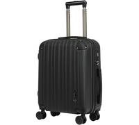 NEVERA® Cabin Suitcase 55x40x20cm Lightweight Carry On Small Hand Luggage with TSA Lock, Approved for Over 100 Airlines Including EasyJet, Ryanair, British Airways & Virgin (Black, 38 Litre)