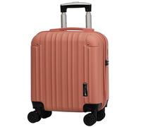 NEVERA® EasyJet Underseat 45x36x20cm Cabin Suitcase Lightweight 4 Wheel Spinner Carry On Small Hand Luggage with TSA Lock Approved Underseat Travel Bag (Rose Gold)