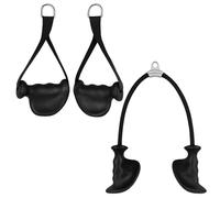 NeverBetterCo Ergonomic Tricep Rope & Gym Handles Bundle - Heavy Duty Cable Machine Attachment for Home & Commercial Gym Big Grip, Anti-Slip, Tendonitis-Friendly (XL Grip & Tricep Rope Bundle)