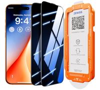 NeverBreak 9H+ Hardness for iPhone 17 Pro Max Privacy Screen Protector 12FT Military Grade Protection (Scratch, Shatter, Drop Resistance) Tempered Glass Full Coverage 6.9", 2 Pack with De-Bubble Card
