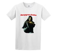 neverchange Men's Vampyros Lesbos - Horror Vampire Retro Vintage Cult Movie Jess Franco Cotton T Shirt White L