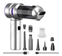 NEVERLAND 4-in-1 Handheld Vacuum Cleaner - 18000PA Car Vacuum Cleaner Cordless, 3 Speed Brushless Motor Car Hoover, Rechargeable Handheld Hoover for Car Home Office (Silver+Purple)