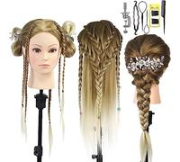 Neverland Beauty Training Heads 26" Hair Training Head Hairdressing Practice Mannequin Head Manikin Doll with Lower Eyelashes