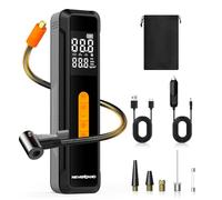 NEVERLAND Bicycle Pump Electric Air Pump Battery Compressor - Battery Air Pump Bicycle Pump Tyre Inflator Air Compressor 150 PSI 20000 mAh 4 Modes Air Compressor Tyre Inflator Digital Display Power