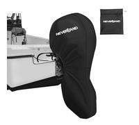 NEVERLAND Outboard Motor Cover Trailerable Full Boat Motor Cover 600D Heavy Duty Water Resistant Fade and Crack Outboard Engine Covers with Zipper, Fits 100-150HP Motor Black