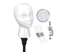 Neverland Styrofoam Head Women's Mannequin Head 50 cm Professional Wig Head Model Head Mannequin Head for Headphones, Game Console, Hats, Wigs Jewellery, Hats White