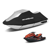 NEVERLAND Trailerable Jet Ski Cover 3 Seats Heavy Duty Waterproof 420D with 2 Air Vent Marine Grade UV Resistant Fits Yamaha Sea-Doo Kawasaki up to 135"