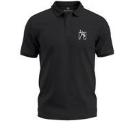 Neverless® Men's Polo Shirt with Stag Graphic - Short Sleeve Polo Summer Outdoor Hunter Modern Fit Fashion, Stag Black, 4XL