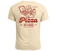 Neverless Men's T-Shirt Back Print Pizza Print Saying Funny Graphic Shirt Men Summer Fashion, Pizza Lovers Club Nature, L