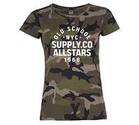 Neverless® Oldschool NYC New York City Allstars Camouflage Printed Camouflage Shirt, Oldschool 3 Black, XXL