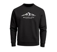 Neverless® Sweatshirt Men's Front Print Mountain Adventure Nature Graphic Print Pullover with Print Fashion Streetwear, mountain unknown black, S