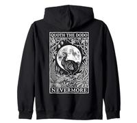 Nevermore Quoth The Dodo Funny Gothic Extinct Paleontology Zip Hoodie