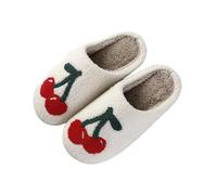 NEVEROLD Fun Cute Trendy Colorful Cartoon Illustrated Cozy Fluffy Plush Fur Slip On Cushion House Slippers for Women, Men, Girls, and Boys