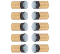 NeverRunOutofTips With 10" pcs NiceReplacement Billiards Cue Pool Tip Screwon Copper PU Leather ForLong TimeUse SnookerTip Players (10MM)