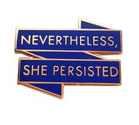 Nevertheless She Persisted Hard Enamel Pin for Backpacks, Elizabeth Warren Meme Pins for Jackets, Feminism Merch, 1 Pin, Metal