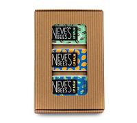 Neve's Bees Beeswax Lip Balm Gift Set - 100% Natural - 3 x Slider Tins of 7ml - Recycled Board Box - Lip Balm for Men