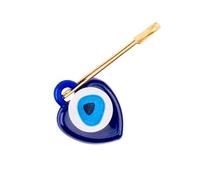 Nevfactory Evil Eye Plastic Safety Pins (100 Pieces), Blue Turkish Eye Lucky Charms, Metal Needle - Versatile & Stylish Accessory for DIY Crafts, Jewellery Making, and Spiritual Protection