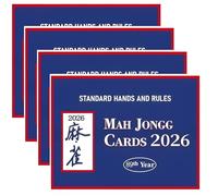 Nevfal Mah Jong 2026 Cards Office Revision Large Print American Mah Jong Card, 4 PCS