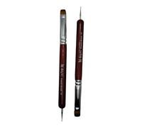 NEVI USA 2-Piece Sable Brush Set: Professional Acrylic French Manicure Clean-up Brush and Bend Nail Dotting Pen | Essential Tools for Precision Nail Art and Clean Cuticles (14)