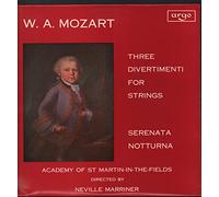 Neville Marriner / Academy of St. Martin In the Fields - W.A. MOZART THREE DIVERTIMENTI FOR STRINGS SERENATA NOTTURNA ACADEMY OF ST MARTIN-IN-THE-FIELDS